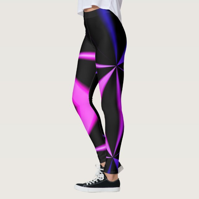 Color Curl Abstract Pattern Champ Leggings (Left)
