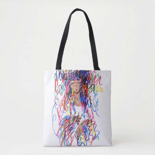 Color Curls Tote Bag