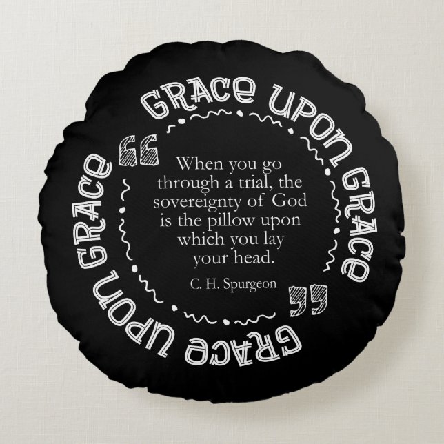 Color Customizable Pillow w/Spurgeon Quote (Front)