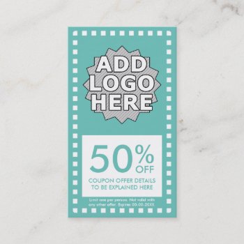 Color Customizable Simple Coupon by identica at Zazzle
