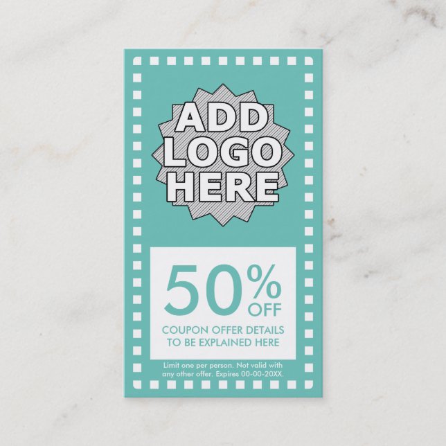 color customizable simple coupon (Front)