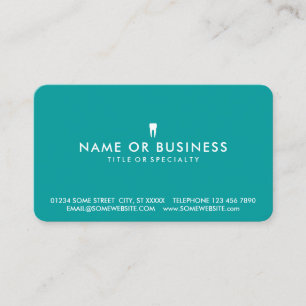 Color Customizable Simple Dentistry Business Card