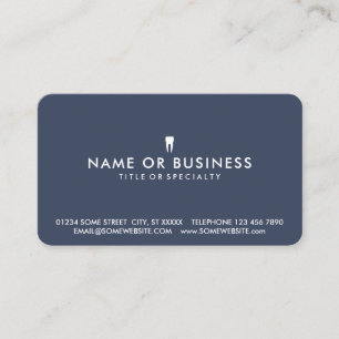 Color Customizable Simple Dentistry Business Card