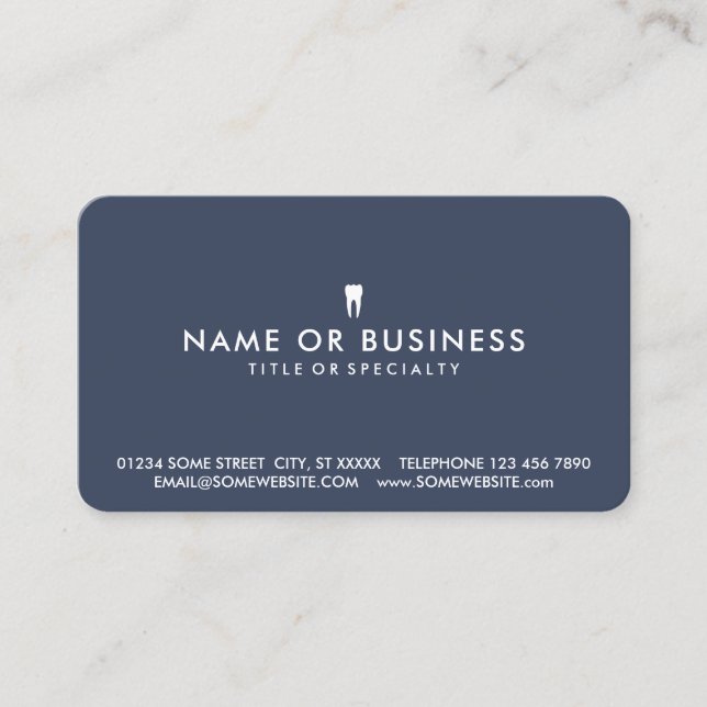 Color Customizable Simple Dentistry Business Card (Front)