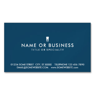Color Customizable Simple Dentistry Business Card Magnet