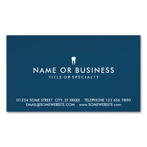 Color Customizable Simple Dentistry Business Card Magnet