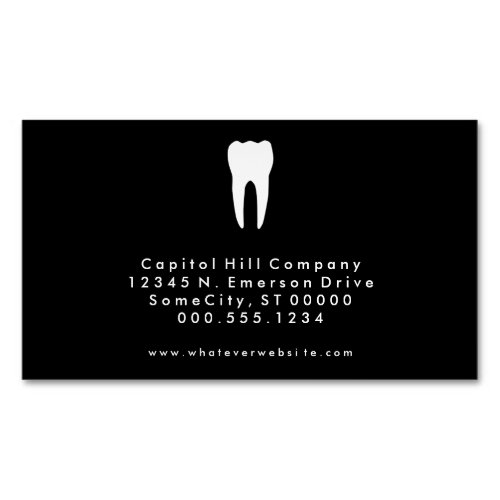 Color Customizable Simple Dentistry Business Card Magnet