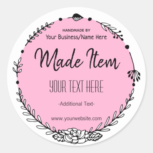 Color Customizable Soy Wax Melt Scented Candle Classic Round Sticker