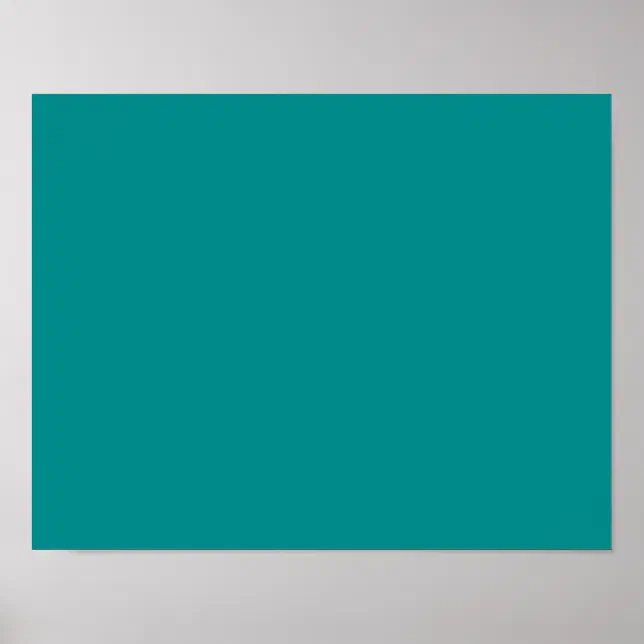 Poster Cyan Color color dark cyan poster | Zazzle