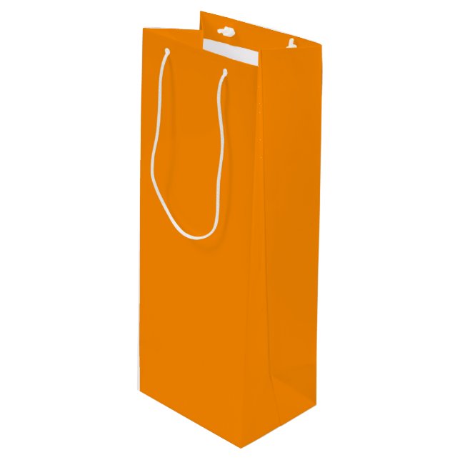 color dark orange wine gift bag (Front Angled)