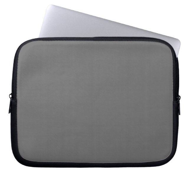 color dim grey laptop sleeve (Front)