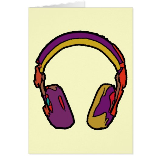 color dj headphone cards (Front)