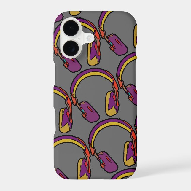 color dj headphone iphone case (Back)