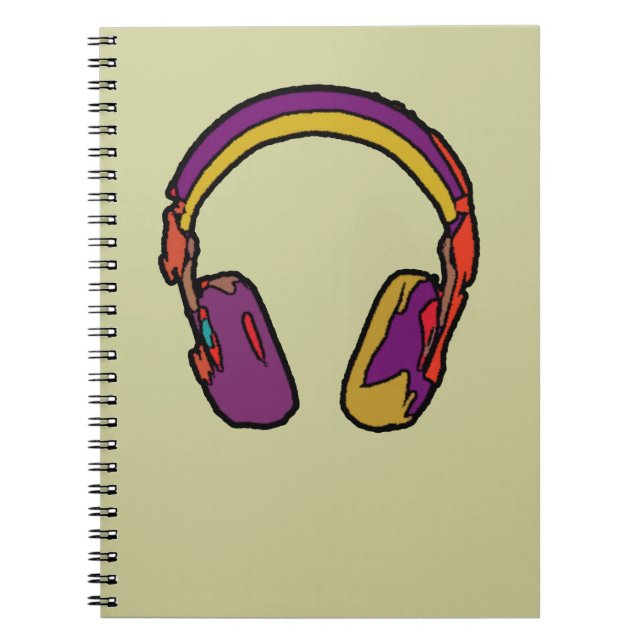 color dj headphone notebook (Front)