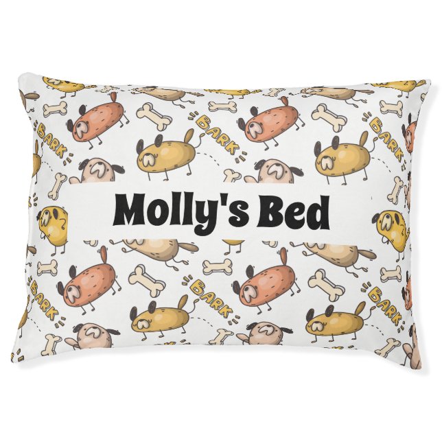 Color dog pattern customized pet bed (Front)