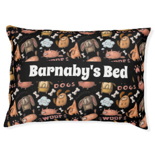 Color dog pattern customized pet bed