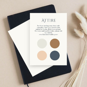 Color Dot Wedding Attire Dress Code Enclosure Card