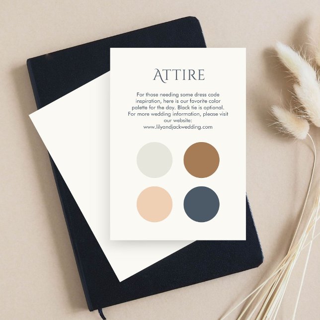 Color Dot Wedding Attire Dress Code Enclosure Card (Creator Uploaded)