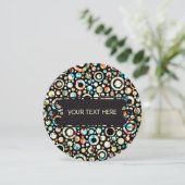 Color Dots & Circle Pattern + your text & backgr. (Standing Front)