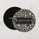 Color Dots & Circle Pattern + your text & backgr. (Front/Back)
