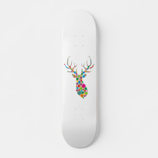 Color Dots Deer Skateboard