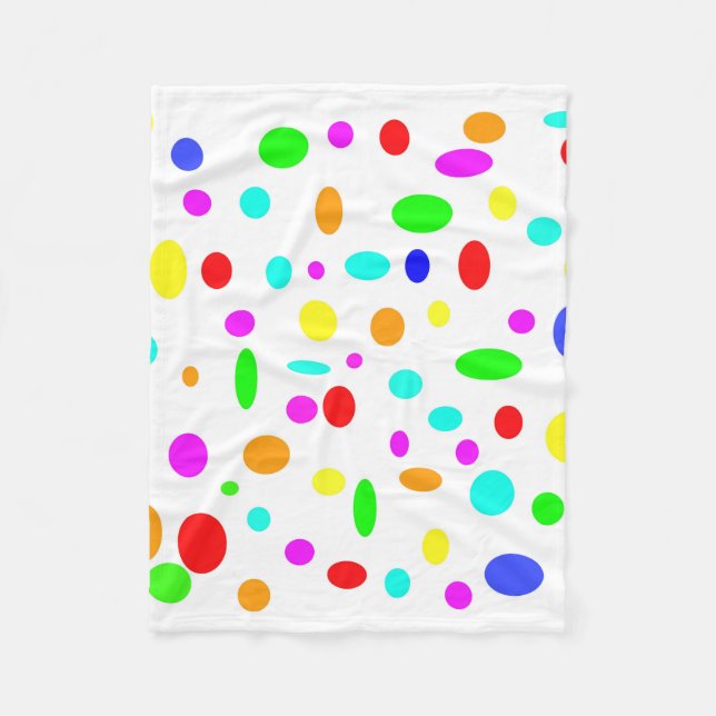 color dots fleece blanket (Front)