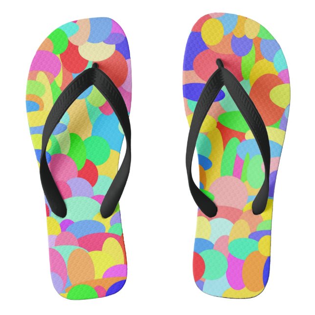 Color Dots Flip Flops (Footbed)
