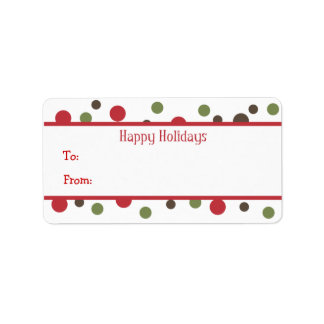 Color Dots Holiday Gift Tags