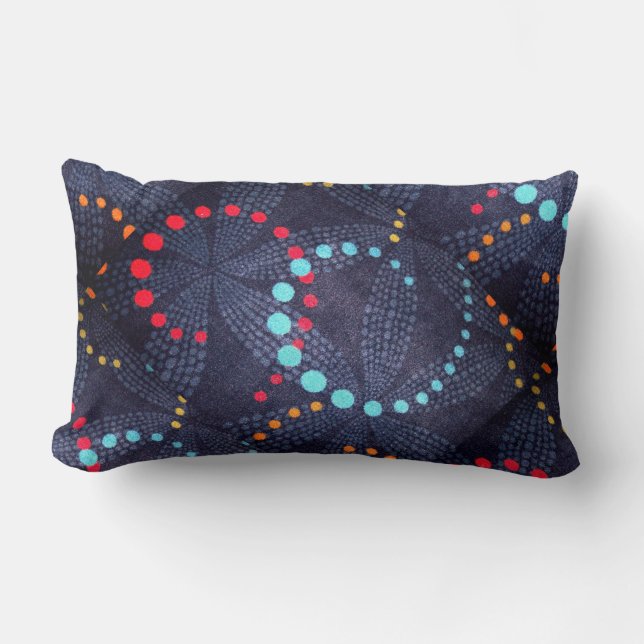 Color Dots Lumbar Pillow (Front)
