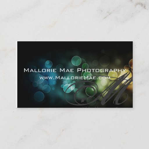 Customizable Color Dots Photography Business card