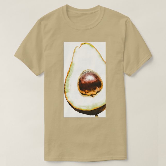 Color Drawing of Avocado T-Shirt (Design Front)