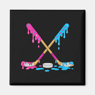 Color Drip Hockey Sticks Youth Tee Funny Ice-hocke Magnet