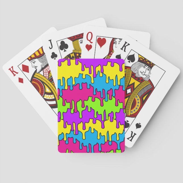 Color Drip Poker Cards (Back)