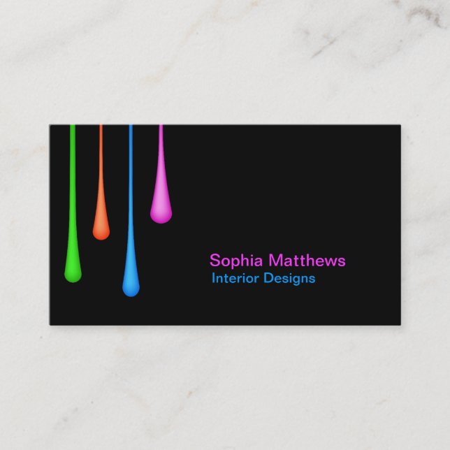 Color Drips Business Card (Front)