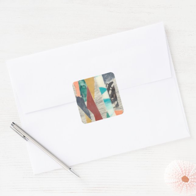 Color Edge II Square Sticker (Envelope)