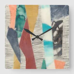 Color Edge II Square Wall Clock