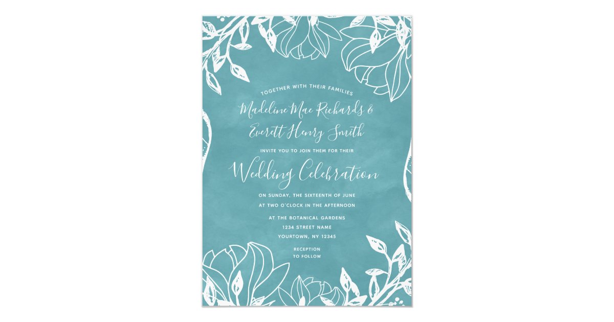 Color Editable Background Wedding Invitation Zazzle Com