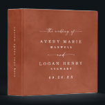 Color Editable Burnt Orange Wedding Photo Album 3 Ring Binder<br><div class="desc">Modern Color Editable Watercolor Burnt Orange Wedding Photo Album. This simple elegant design is beautify hand-painted with rich colors that are perfect for fall. Shown in the Burnt Orange Wedding Color Palette colorway with gorgeous signature script font with tails, the ethereal watercolor wedding collection is sure to make your wedding...</div>