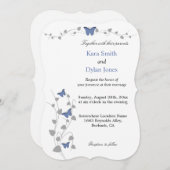 Color Editable Butterfly Wedding Invitation (Front/Back)