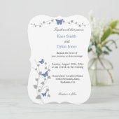 Color Editable Butterfly Wedding Invitation (Standing Front)