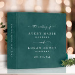 Color Editable Dark Teal Wedding Photo Album<br><div class="desc">Modern Color Editable Watercolor Dark Teal Wedding Photo Album. This simple elegant design is beautify hand-painted with rich colors that are perfect for fall. Shown in the Dark Teal Wedding Color Palette colorway with gorgeous signature script font with tails, the ethereal watercolor wedding collection is sure to make your wedding...</div>