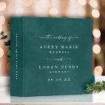 Color Editable Dark Teal Wedding Photo Album 3 Ring Binder<br><div class="desc">Modern Color Editable Watercolor Dark Teal Wedding Photo Album. This simple elegant design is beautify hand-painted with rich colors that are perfect for fall. Shown in the Dark Teal Wedding Color Palette colorway with gorgeous signature script font with tails, the ethereal watercolor wedding collection is sure to make your wedding...</div>