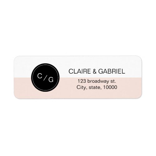 Color editable minimalist modern return address label