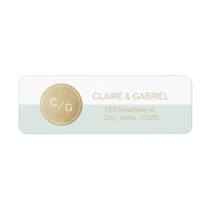 Color editable minimalist modern return address label