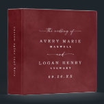 Color Editable Wine Red Wedding Photo Album 3 Ring Binder<br><div class="desc">Modern Color Editable Watercolor Wine Red Wedding Photo Album. This simple elegant design is beautify hand-painted with rich colors that are perfect for fall. Shown in the Wine Red Wedding Color Palette colorway with gorgeous signature script font with tails, the ethereal watercolor wedding collection is sure to make your wedding...</div>
