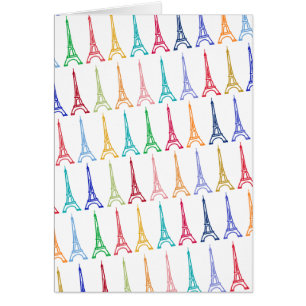 color eiffel towers pattern