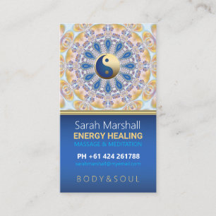 Color Energy Healing Blue Yellow Business Card