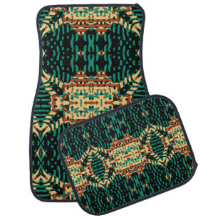 Color Engraving pattern. Vintage illustrationabstr Car Floor Mat