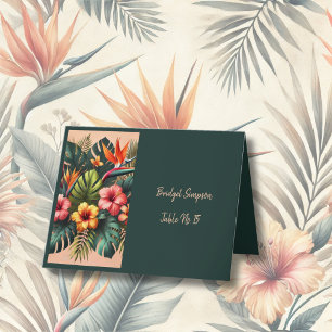 Color Exotic Hawaiian Tropical Guest seating card