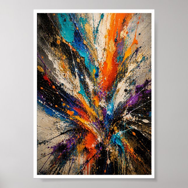 Color Explosion Abstract  Poster (Front)